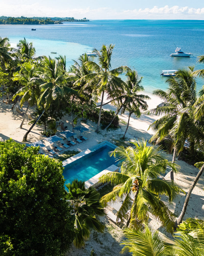 There are two swimming pools at Indian Ocean Lodge